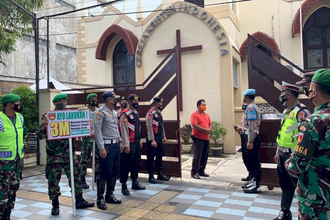 Giat patroli skala besar, sasaran gereja wilayah kota bersama TNI, POLRI, dan ORARI