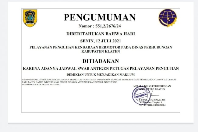 PENGUMUMAN
