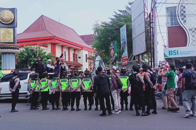  pengaturan lalu lintas aksi tolak kenaikan BBM 