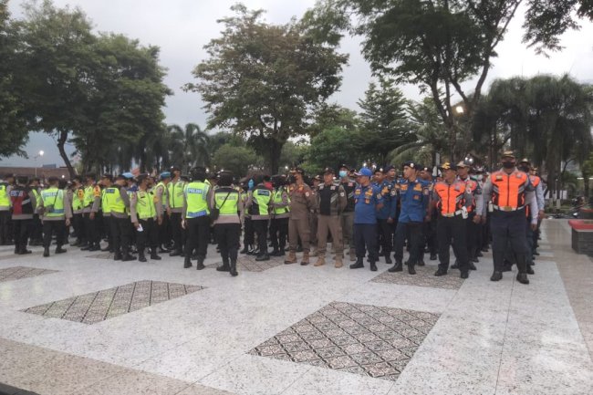 Giat Apel & PAM Acara Tahun Baru di Alun-Alun Klaten