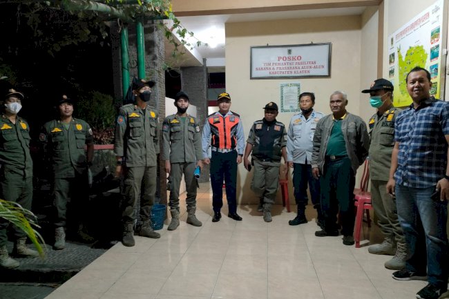 pengamanan pasca revitalisasi alun-alun Klaten