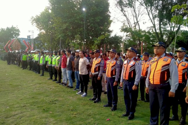 Giat Apel Pengamanan CarFree Night di alun-alun klaten