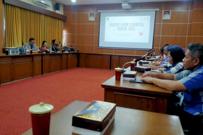 Rakor Pengamanan Klaten Lurik Carnival di Ruang C2 Pemda