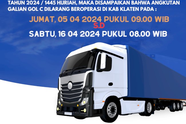 Pembatasan Aktivitas Angkutan Galian Gol.C