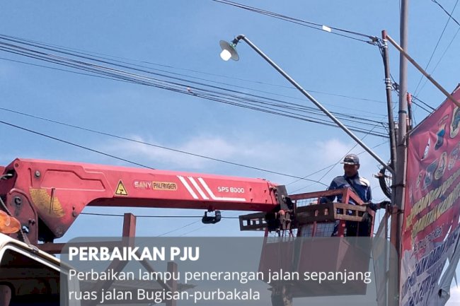 Perbaikan PJU di Simpang Purbakala Prambanan dan beberapa titik di ruas jalan Kalikotes.