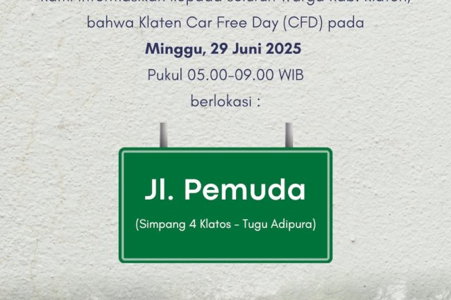 Car Free Day Di Klaten Tengah: Waktu Untuk Berolahraga Dan Menikmati Waktu Bersama