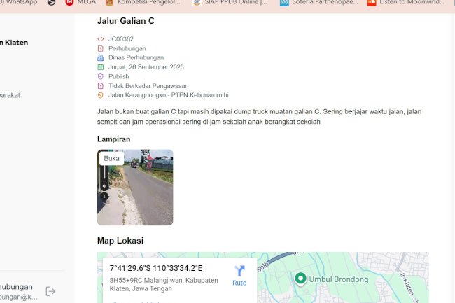 Penertiban Truk Golongan C di Kebonarum, Respons Cepat Aduan Lapormasbup