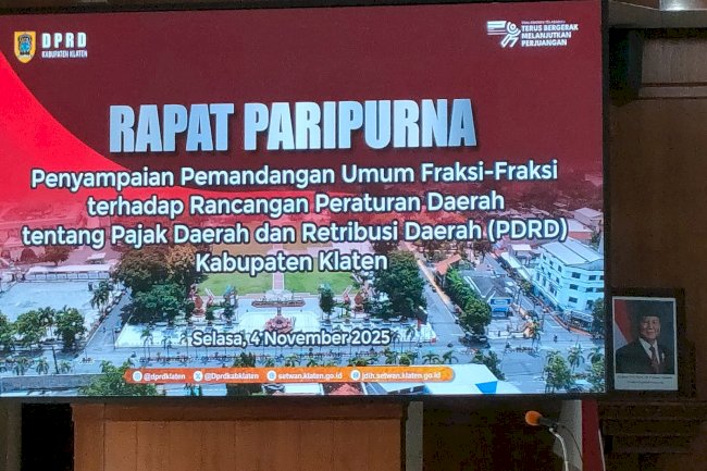Rapat Paripurna DPRD Klaten Bahas PDRD: Pajak dan Retribusi Daerah untuk Kemajuan Bersama