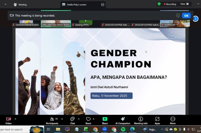 Klaten Siap Taklukkan Penghargaan Gender Champion 2025 Lewat Strategi Terpadu Pengarusutamaan Gender