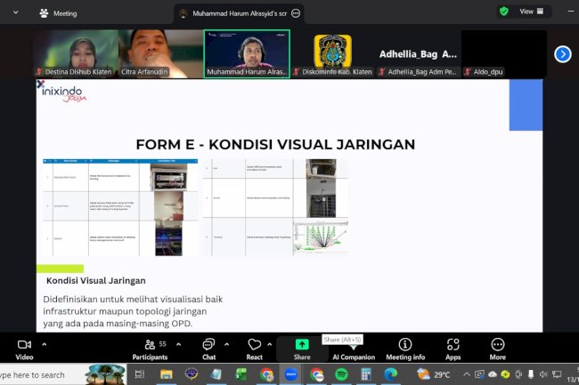 Dinas Perhubungan Responsif! Selesaikan Pengisian Data Infrastruktur Jaringan untuk Akselerasi Transformasi Digital Klaten