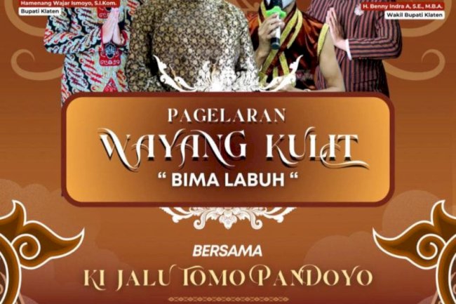 Malam Magis Penuh Makna, Bupati Klaten Saksikan Pagelaran Wayang Kulit Bima Labuh di Sub Terminal Karang