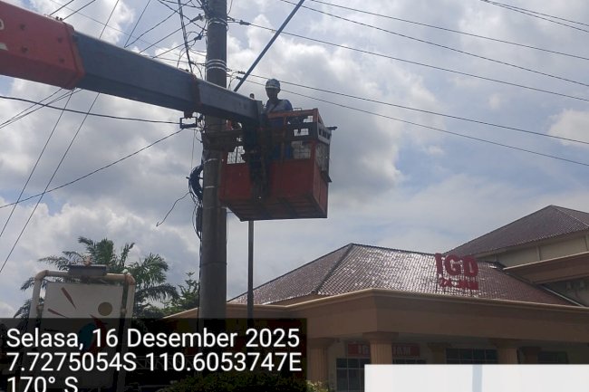 Upgrade PJU, Lampu LED Efisien Terpasang di Lokasi Strategis Depan Rumah Sakit Bagas Waras
