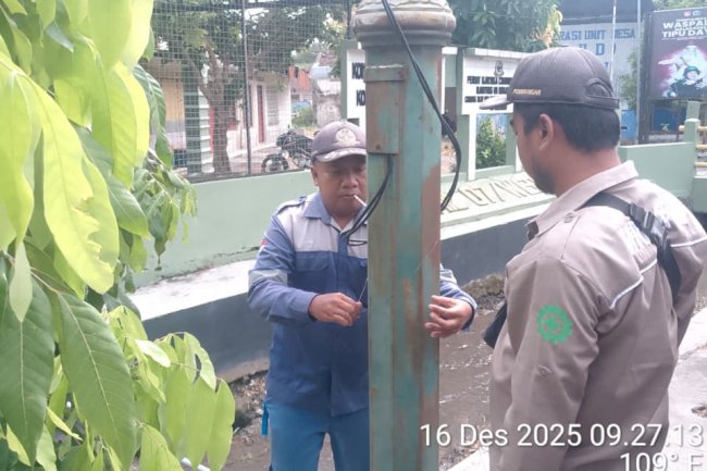 Solusi Teknis Adaptif Diterapkan, Penarikan Kabel Atas Atasi Kerusakan Jaringan Bawah di Lokasi Polsek Wedi