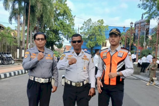 Pagi Energik! Tim Dishub Klaten Atur Lalu Lintas Demi Kelancaran Penyerahan SK PPPK Bupati