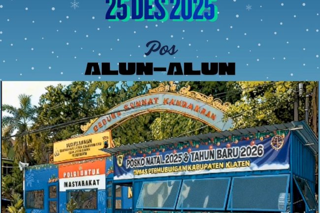 Hari Natal di Alun-Alun Klaten: Ramai Lancar! Bp Nuryadi Lapor Kondisi Lalin Terkendali