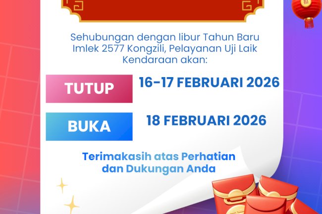 Libur Uji KIR Imlek 2026: Catat Jadwal Buka-Tutup Pelayanan! | Dishub Klaten (59 karakter)