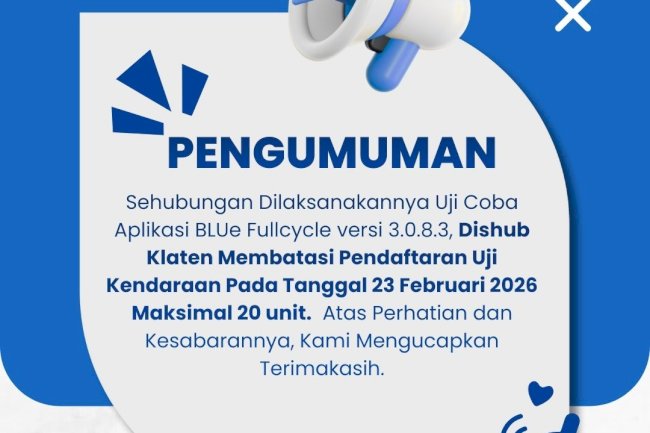 Pengumuman Penting Uji KIR Senin, 23 Februari 2026, Kuota Hanya 20 Unit