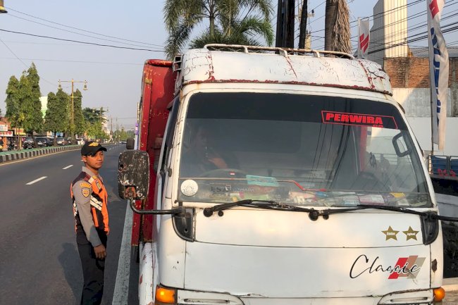 8 Truk Galian Distop Dishub Klaten Pagi Ini