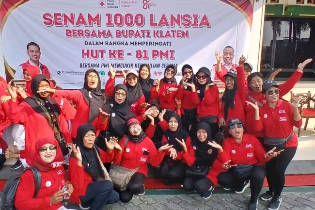 Senam Massal PMI Tumpah Ruah, Lalu Lintas Klaten Terkendali
