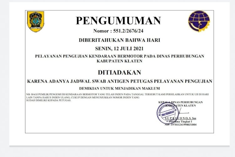 PENGUMUMAN