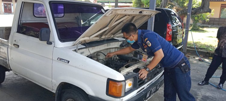 Pengujian Laik Kendaraan Lelang di KPU dan Bank Klaten