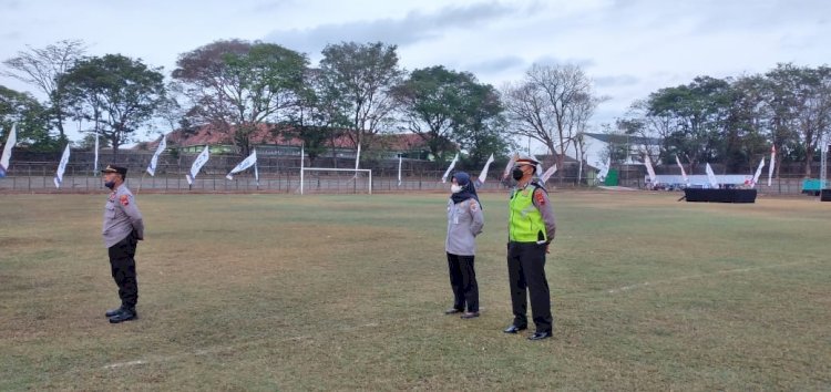 Giat Apel Pengamanan Senam Guru P3K