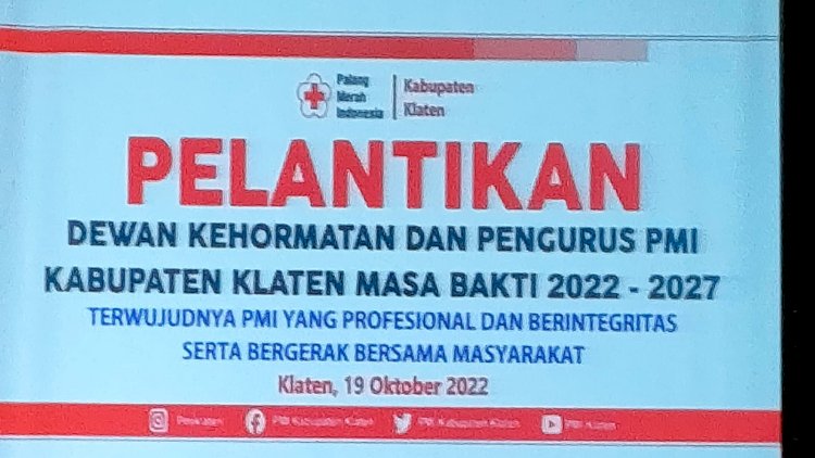 Pelantikan dewan kehormatan dan pengurus PMI