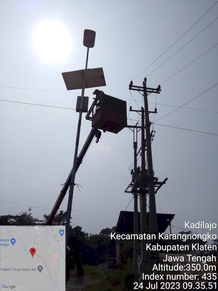 Perbaikan lampu PJU TS