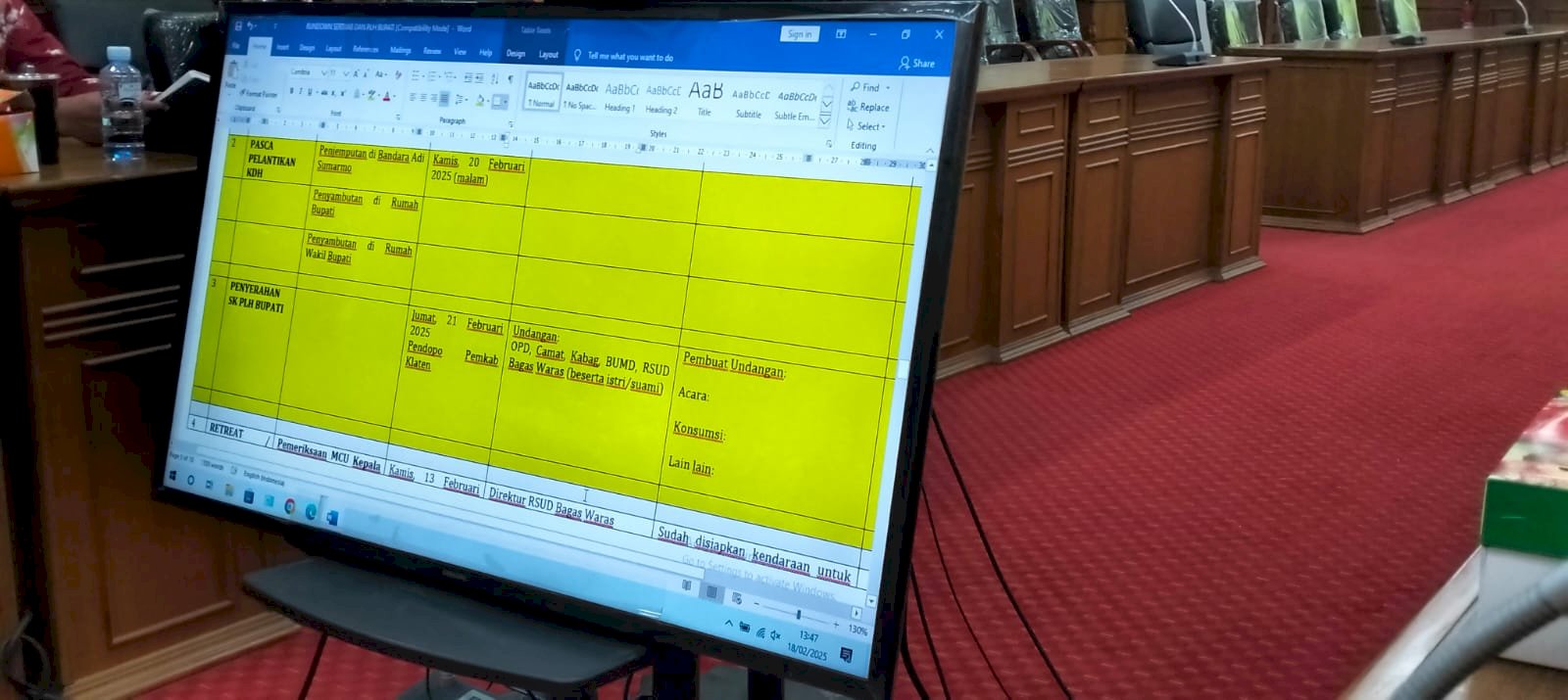 Penjemputan Bupati dan Wakil Bupati Tahun 2025