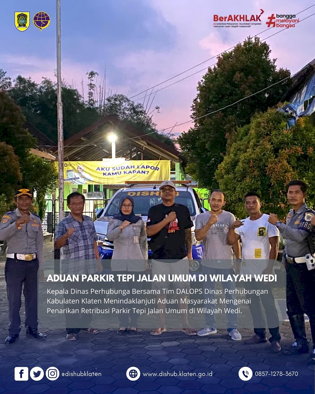 Dinas Perhubungan Kabupaten Klaten Klarifikasi Laporan Penarikan Retribusi Parkir Wedi