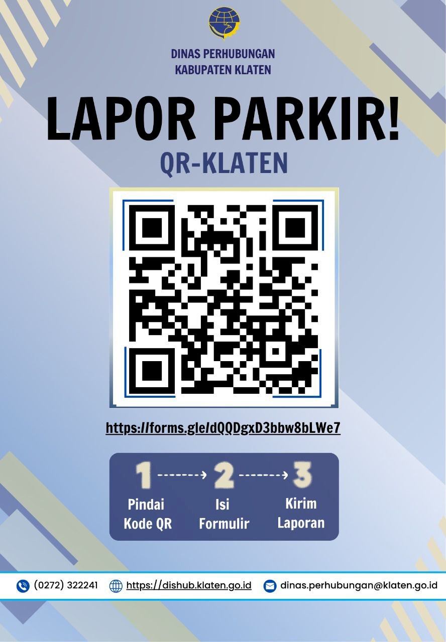 Dishub Klaten Luncurkan Aplikasi Barcode Lapor Parkir