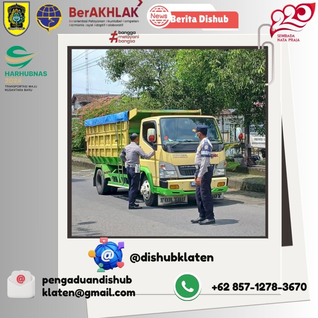Truk Golongan C Ugal-ugalan di Jalan Janut-Patung Tani? Dinas Perhubungan Klaten Beraksi