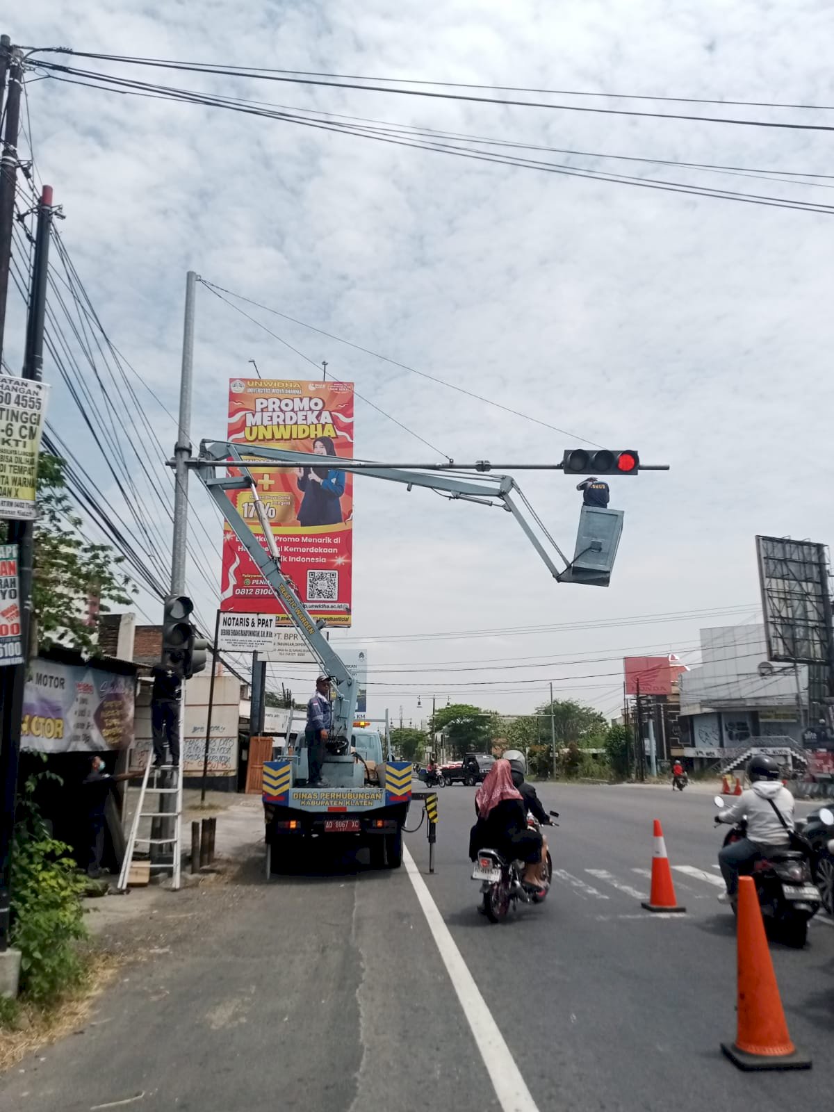 Dishub Klaten Responsif Tangani Aduan Traffic Light Pasar Delanggu Melalui LaporMasBup