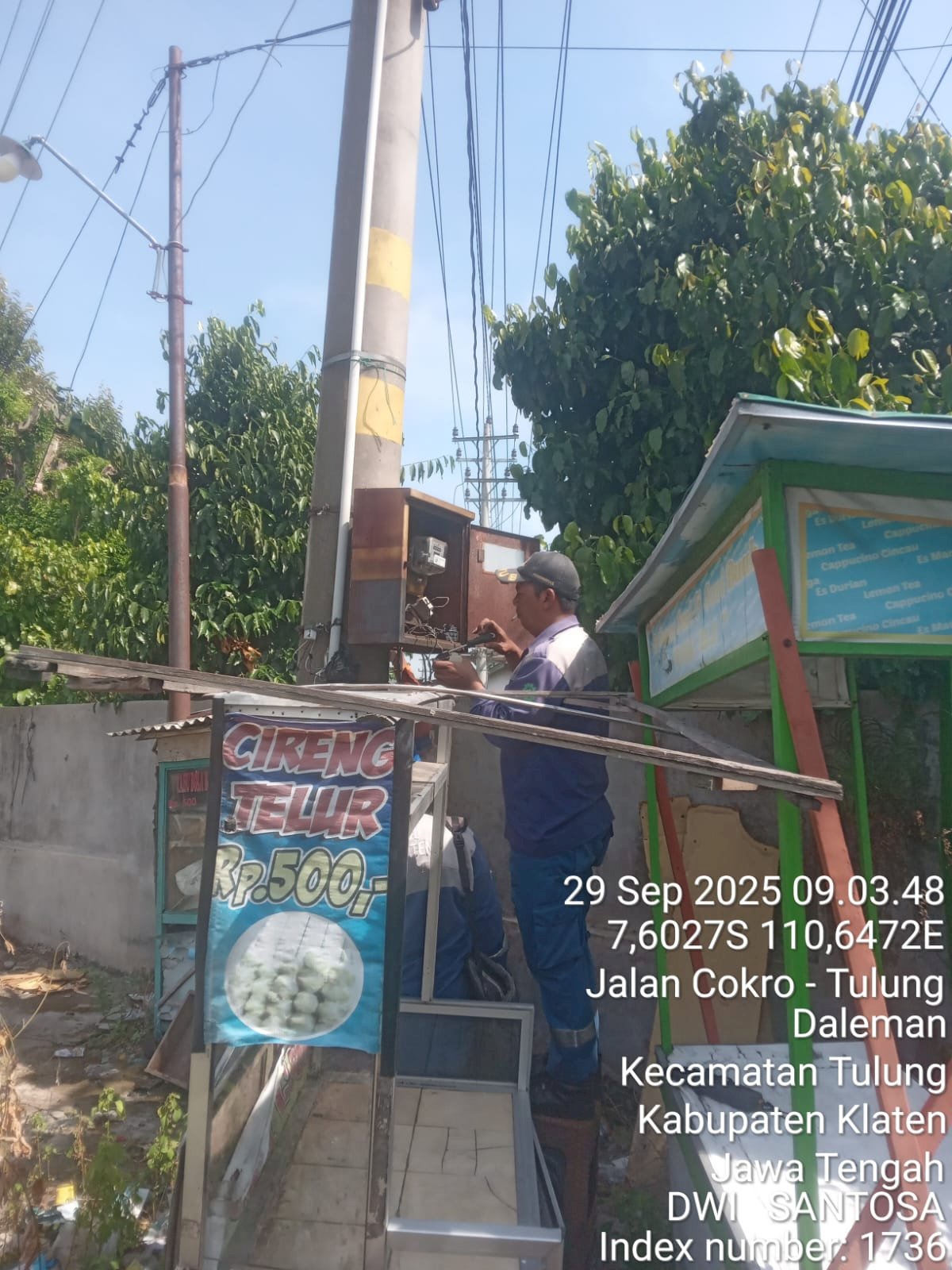 Kontactor Baru & Kabel PJU Anti Korosi di Samping Pasar Cokro Tulung: Lampu Jalan Kembali Nge-Glow! 
