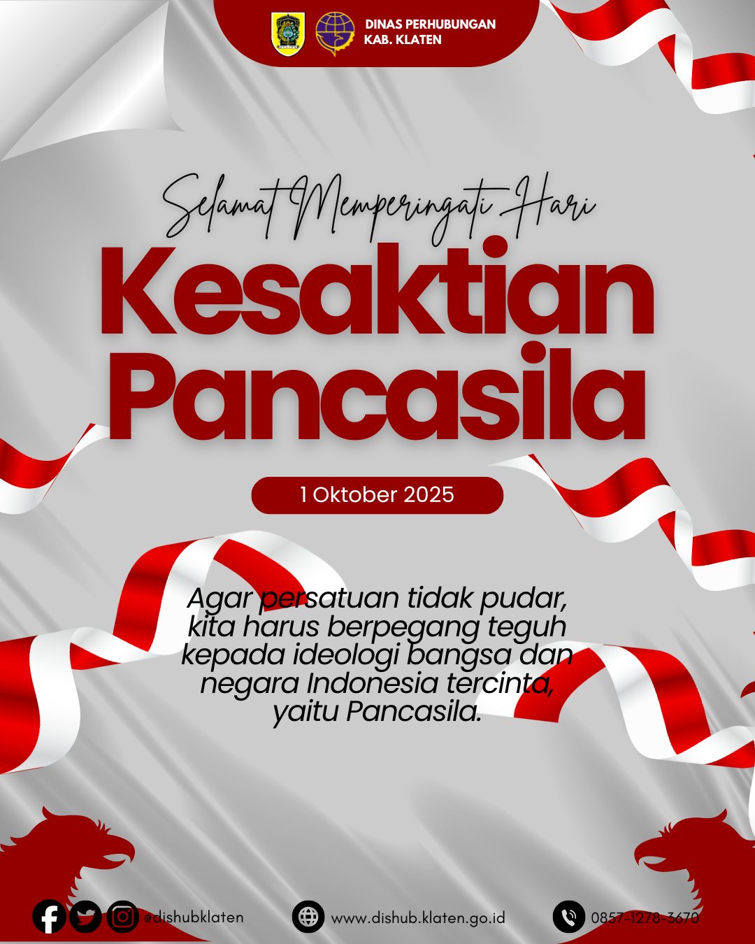 Selamat Hari Kesaktian Pancasila! 