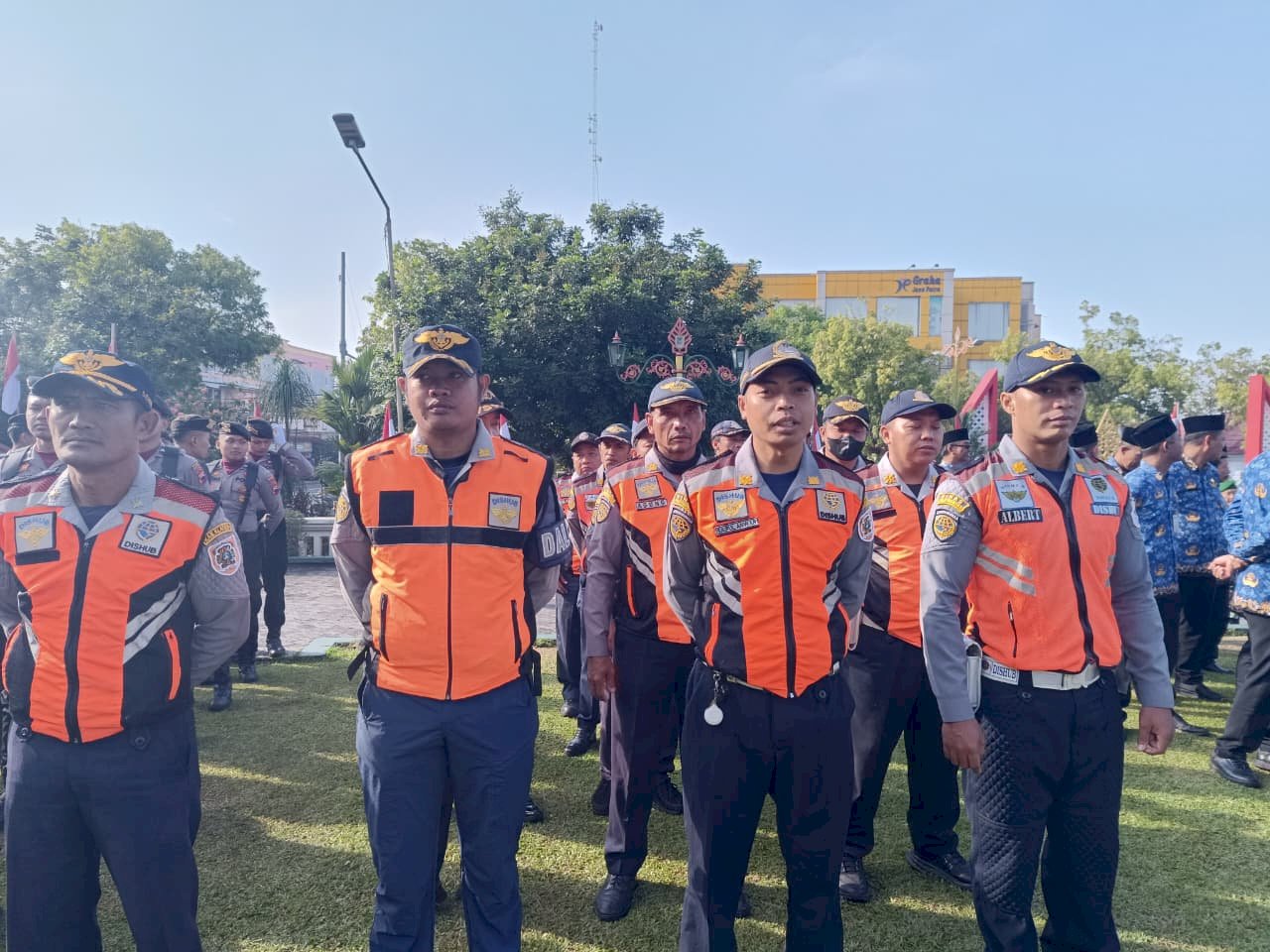 Tim Dishub Klaten Semangat Ikuti Upacara Hari Kesaktian Pancasila di Halaman Pemkab Klaten