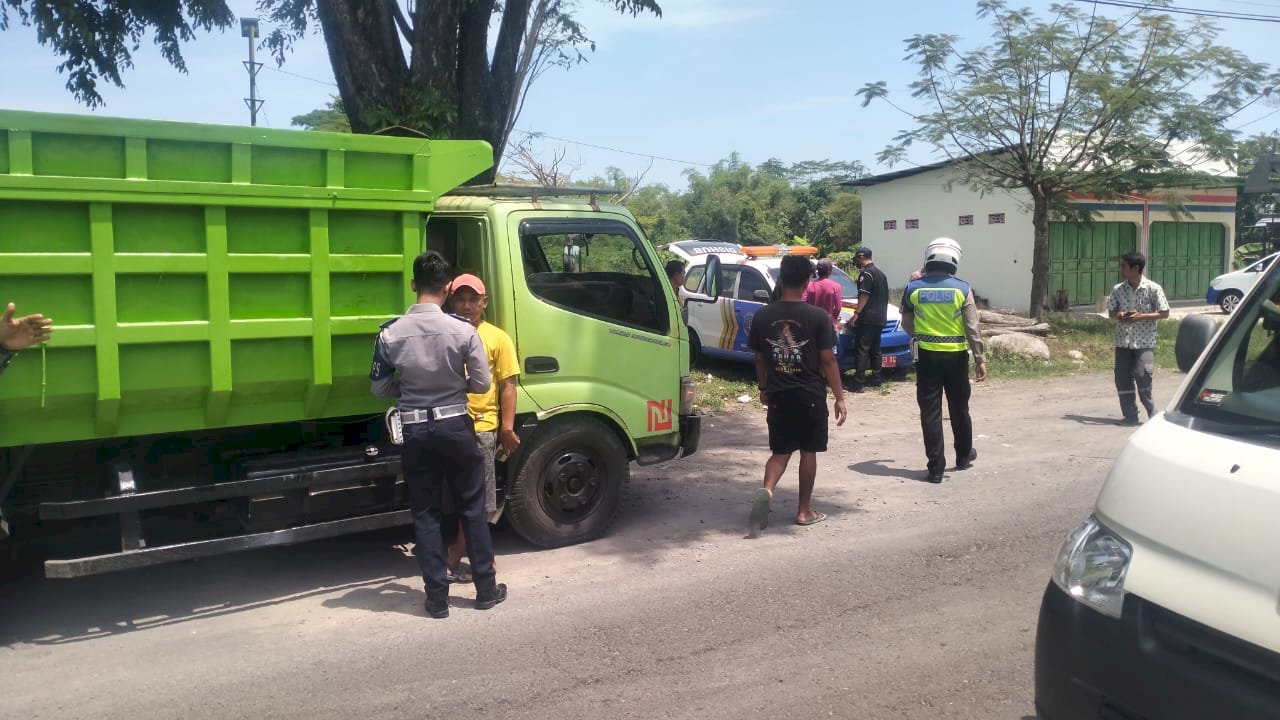 Pengawasan Jalur Golongan C di Juwiring, 4 Kendaraan Ditindak