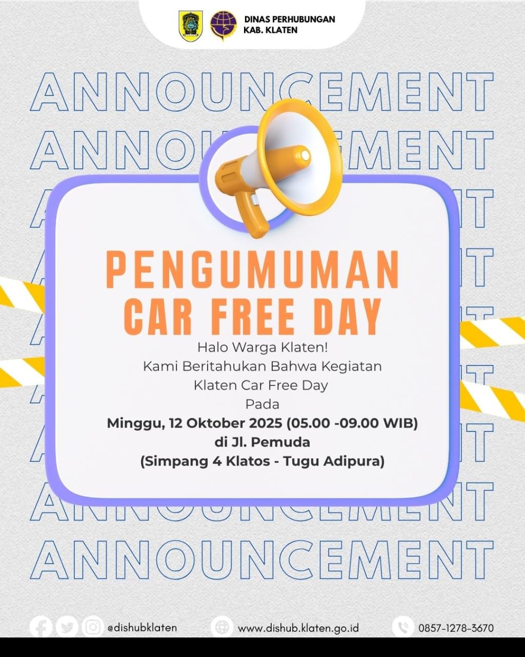 MINGGU PAGI JADI LEBIH SERU! Car Free Day Klaten Kembali Hadir dengan Kejutan Spesial