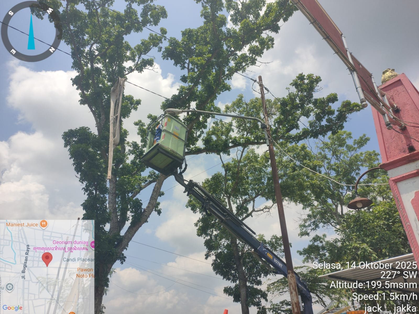 Angin Kencang Putuskan Kabel PJU di Purbakala–Bugisan, Dishub Klaten Turun Tangan Kilat!