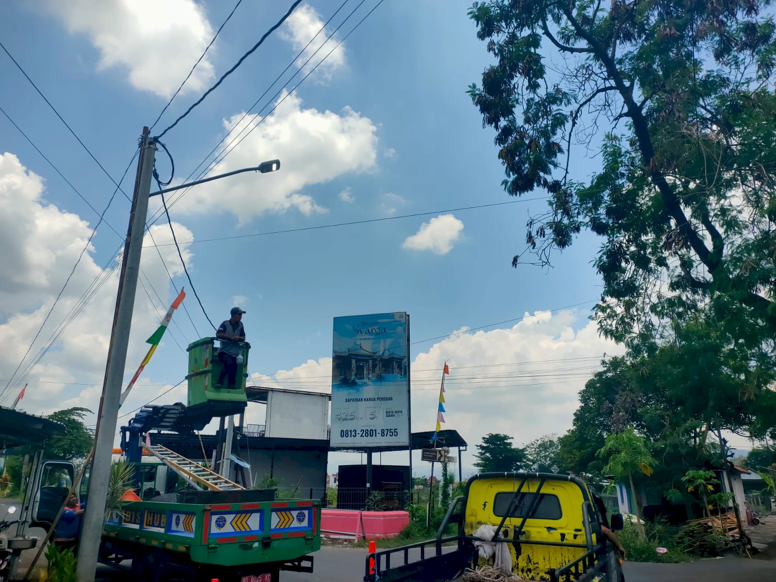 Angin Kencang Putuskan Kabel PJU di Purbakala–Bugisan, Dishub Klaten Turun Tangan Kilat!