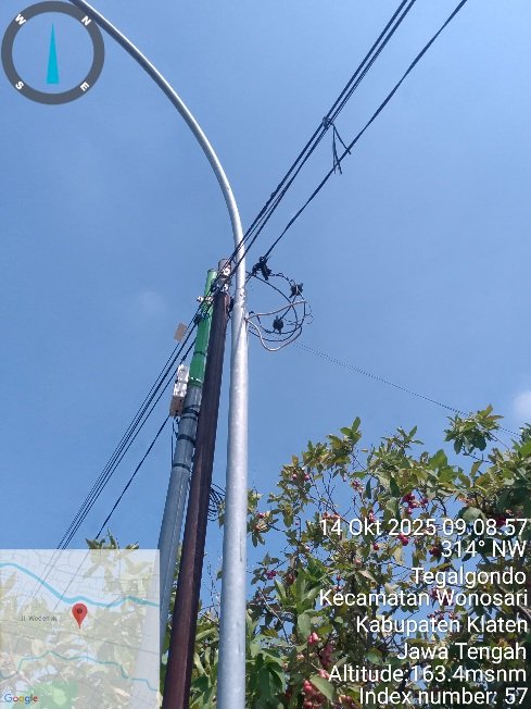 Kabel PJU Ambruk di Sukorejo–Tegalgondo: Dishub Klaten Evakuasi Darurat dengan Boom Truck!