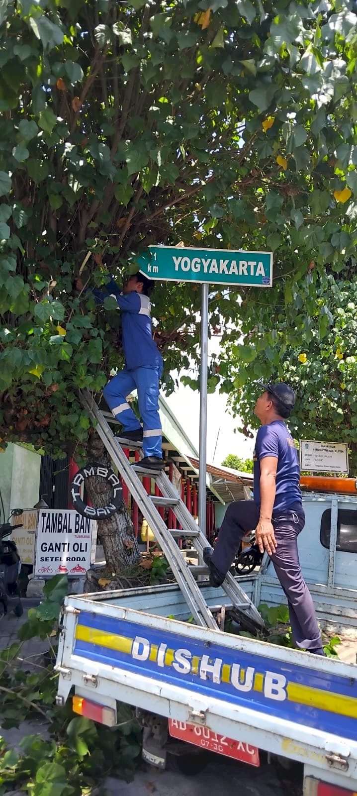 Bebas Rambu & Signal! Tim Traffic Light Dishub Klaten Bersihkan Ranting, Pulihkan Arah dan Lampu Lalu Lintas