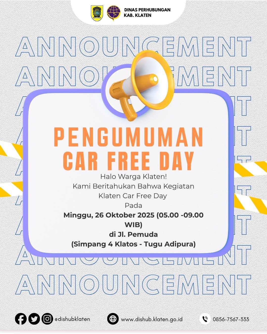 Klaten Car Free Day: Jalan Pemuda Menjadi Milik Bersama Minggu Depan