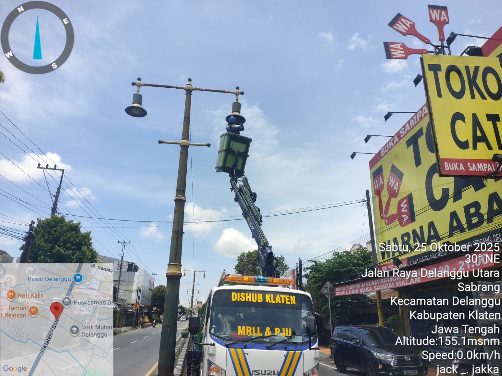 Tiga Lokasi Strategis Terservis! Dinas Perhubungan Klaten Percepat Perbaikan PJU di Ruas Utama Kota