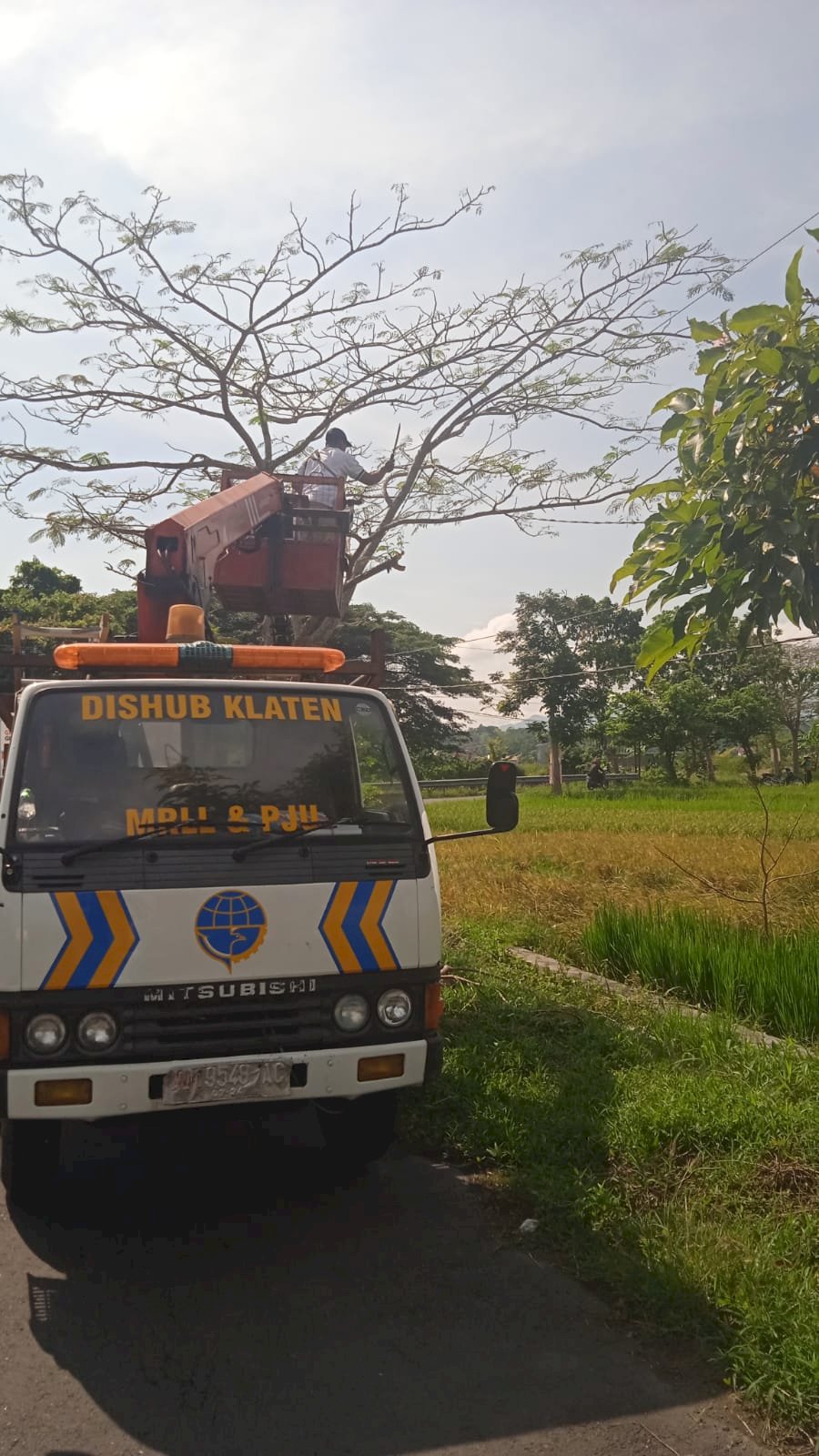 ⚡ Bahaya Terhindarkan! Dinas Perhubungan Tarik Kabel Melentang yang Ancam Pengguna Jalan di Buntalan