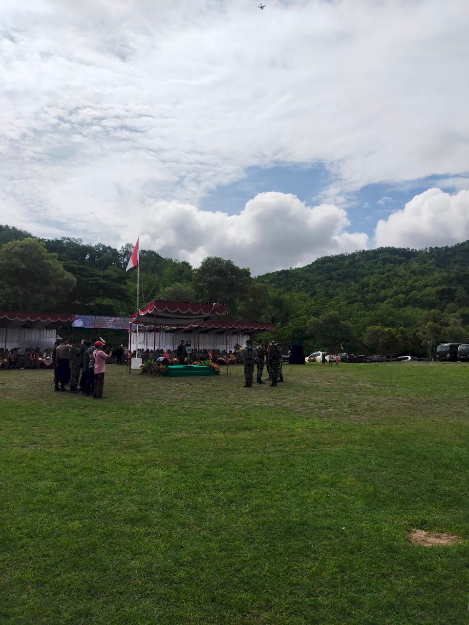 Komitmen Nyata: Personil Dishub Klaten Hadiri Upacara TMMD Sengkuyung THP IV di Desa Kali Gayam