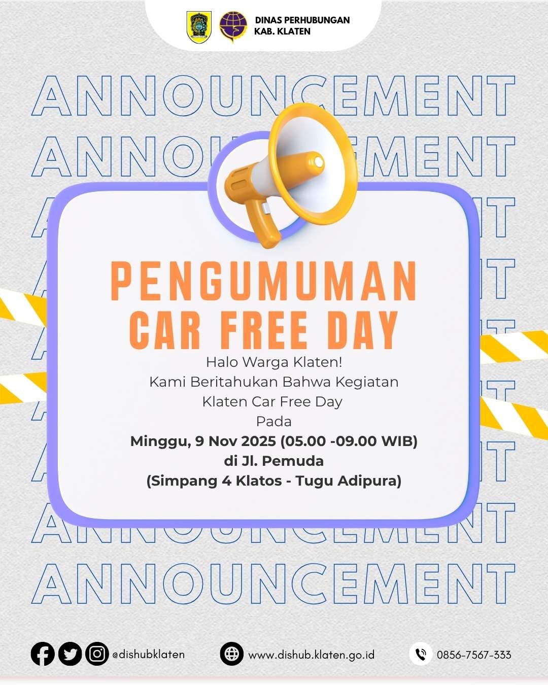 Jangan Lewatkan! Minggu Depan Klaten Dimulai Car Free Day 2025 - Saatnya Masyarakat Nikmati Jalan Pemuda Tanpa Polusi