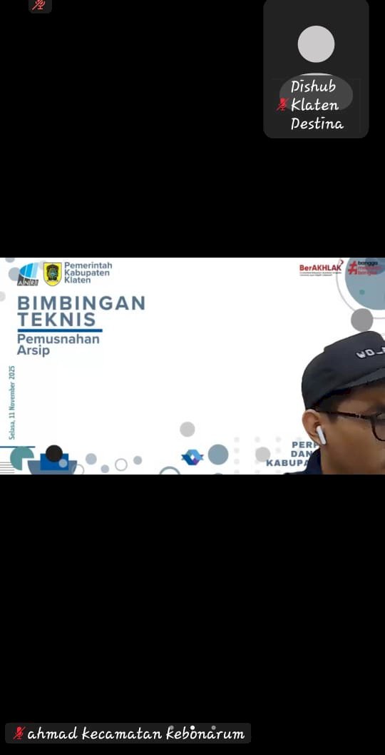 Tingkatkan Kompetensi Pengelola Arsip! Dinas Perhubungan Ikuti Bimtek Pemusnahan Arsip Daring Bersertifikat ANRI