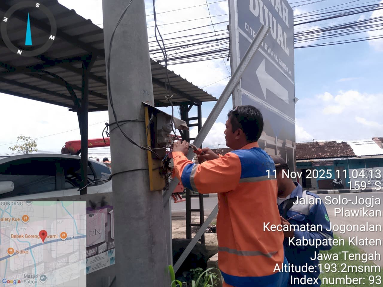 Kelistrikan Aman Terjamin! Tim PJU Dishub Ganti Kontaktor & Perbaiki Korosi Sambungan di Pilangsari-Gondang
