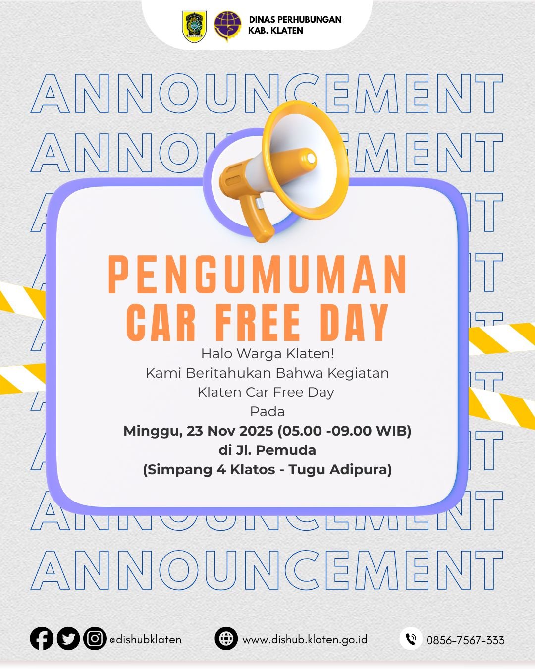 Minggu Pagi Berbeda: Klaten Car Free Day Hadir untuk Udara yang Lebih Segar dan Komunitas yang Lebih Kuat